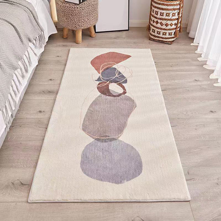 BowLift | Southwest Bedroom Carpet Multi-colored Cartoon Printed Area Rug Synthetic Non-slip Rug Machine Washable Rug