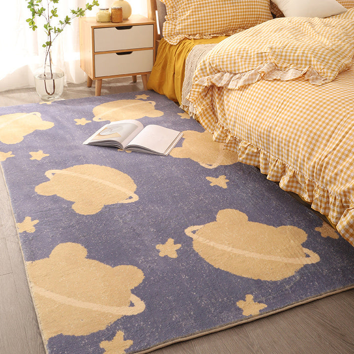 BowLift | Beautiful children's room rug Multicolored cartoon print area rug synthetic non-slip back pet-friendly rug