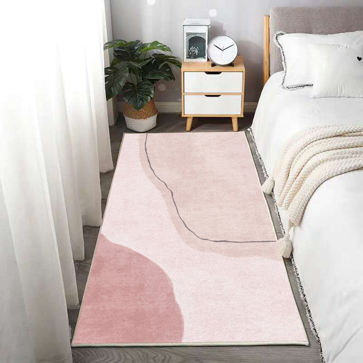 BowLift | Relaxing abstract printed rug multicolored lambswool rug non-slip backing pet-friendly washable rug for rooms