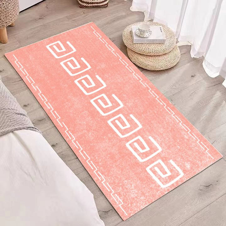 BowLift | Relaxing abstract printed rug multicolored lambswool rug non-slip backing pet-friendly washable rug for rooms