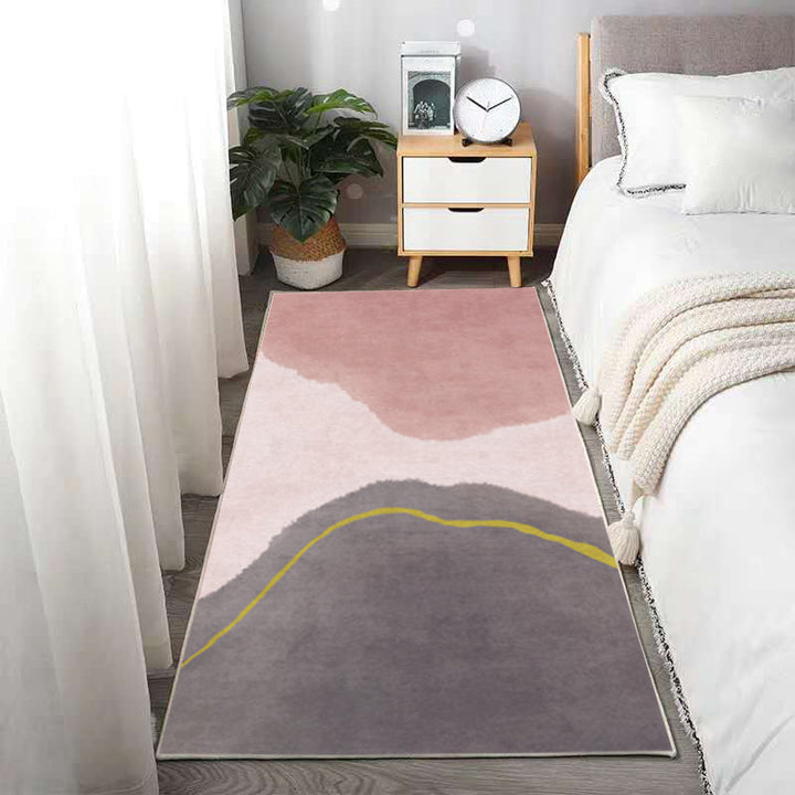 BowLift | Relaxing abstract printed rug multicolored lambswool rug non-slip backing pet-friendly washable rug for rooms