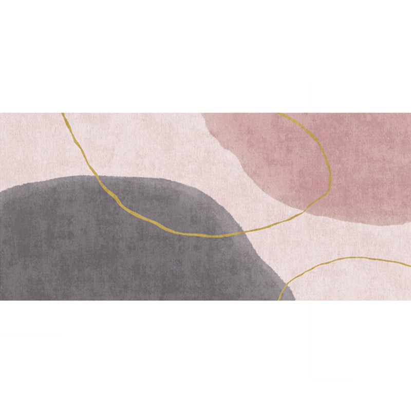BowLift | Relaxing abstract printed rug multicolored lambswool rug non-slip backing pet-friendly washable rug for rooms