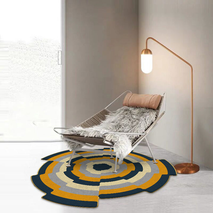 BowLift | New Arrival Multicolored Nordic Rug Synthetic Geometric Pattern Rug Non-Slip Stain Resistant Rug for Bedroom