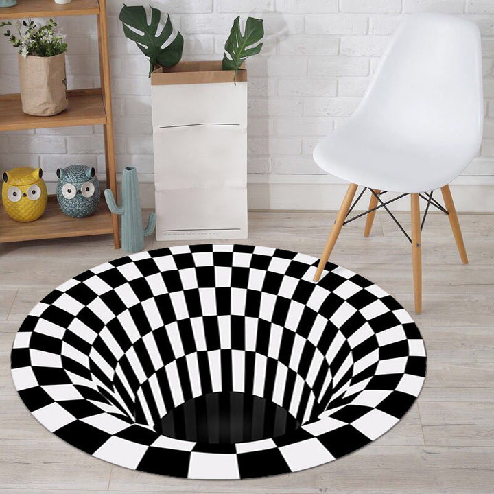 BowLift | Multicolored unique rug Synthetic 3D geometric print rug non-slip backing pet-friendly rug for bedroom