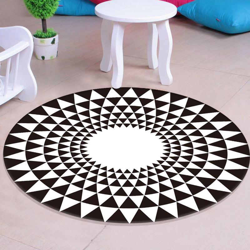 BowLift | Multicolored unique carpet Synthetic 3D geometric print carpet non-slip backing pet-friendly carpet for bedroom