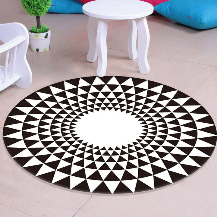 BowLift | Multicolored unique carpet Synthetic 3D geometric print carpet non-slip backing pet-friendly carpet for bedroom