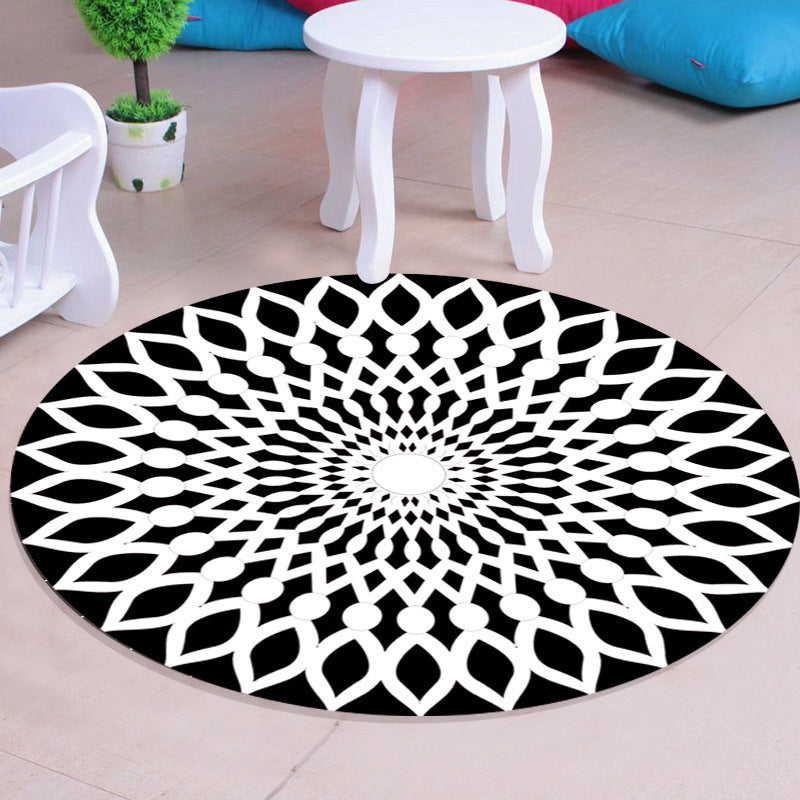 BowLift | Scandinavian decorative carpet Multicolored 3D check carpet Polypropylene Easy care Machine washable carpet