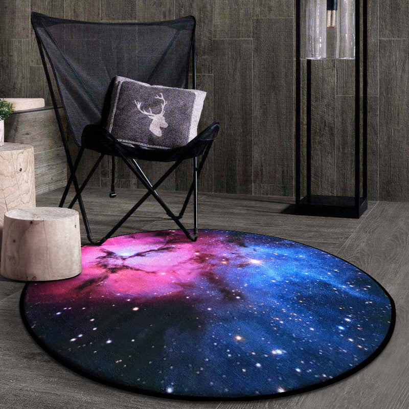 BowLift | Multicolored novelty carpet polyester 3D starry sky rug non-slip machine washable easy care carpet for children