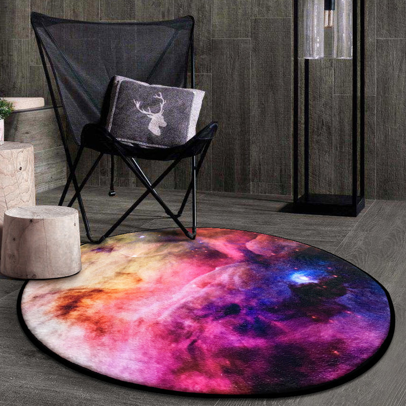 BowLift | Multicolored novelty carpet polyester 3D starry sky rug non-slip machine washable easy care carpet for children