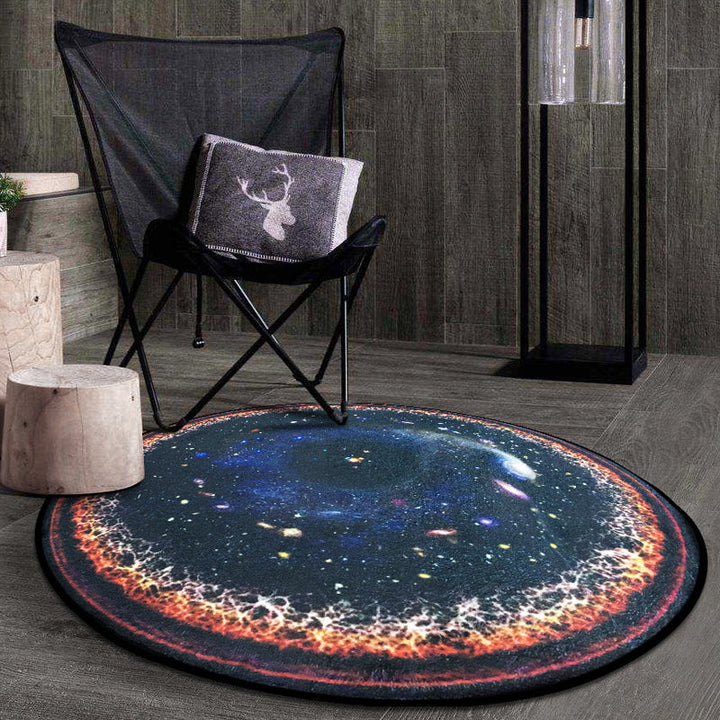 BowLift | Multicolored novelty carpet polyester 3D starry sky rug non-slip machine washable easy care carpet for children