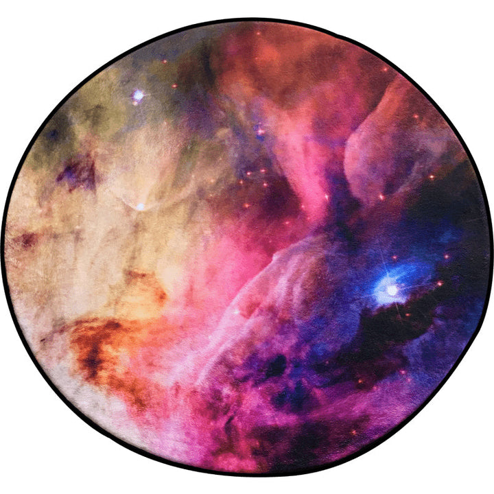 BowLift | Multicolored novelty carpet polyester 3D starry sky rug non-slip machine washable easy care carpet for children