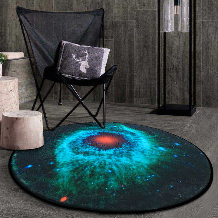 BowLift | Multicolored novelty carpet polyester 3D starry sky rug non-slip machine washable easy care carpet for children