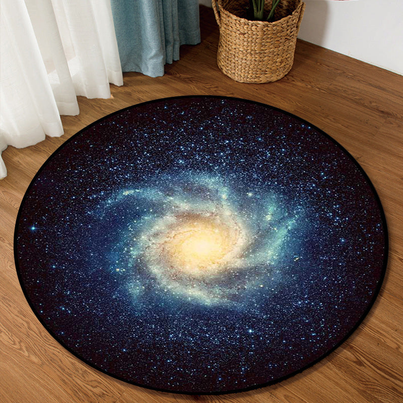BowLift | Colorful Children's Room Rug Contemporary Space 3D Printed Carpet Polyester Non-Slip Washable Rug