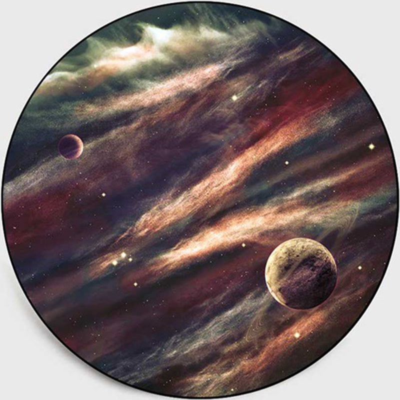 BowLift | Colorful Children's Room Rug Contemporary Space 3D Printed Carpet Polyester Non-Slip Washable Rug