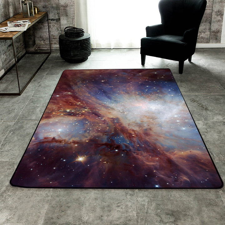 BowLift | Soothing Children's Rug Multicolor 3D Starry Sky Pattern Rug Polypropylene Non-Slip Machine Washable Rug