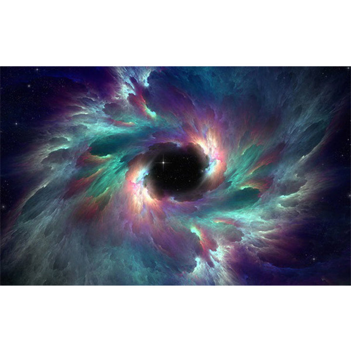 BowLift | Calming Kids Rug Multicolor 3D Starry Sky Pattern Rug Polypropylene Non-slip Machine Washable Rug