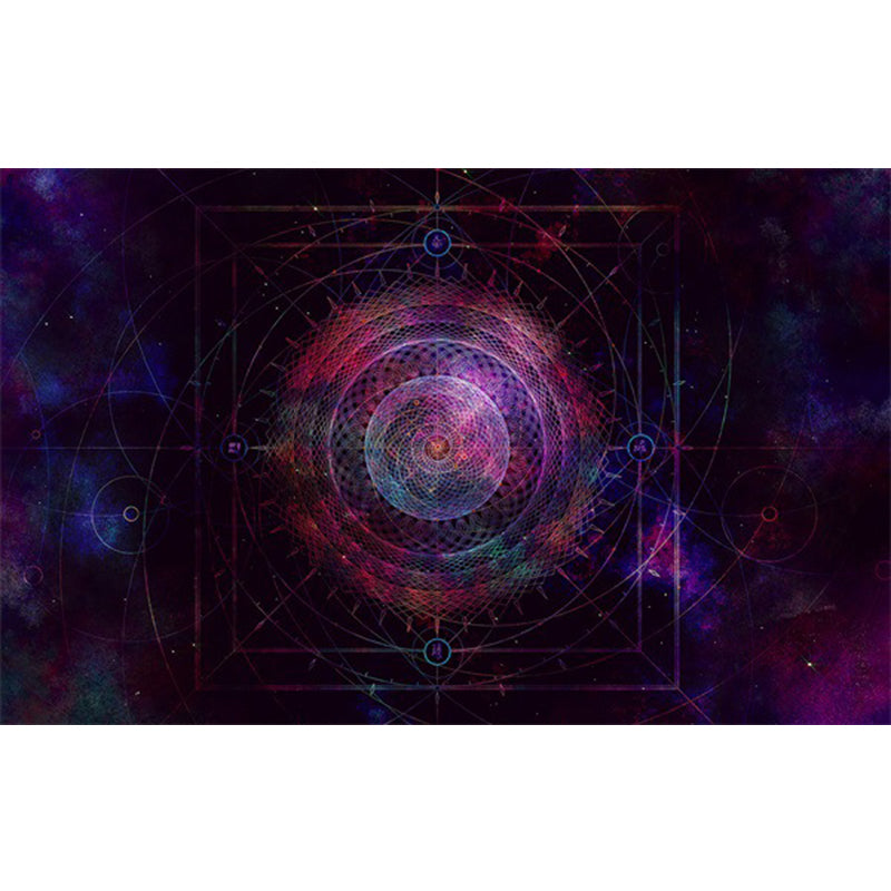 BowLift | Calming Kids Rug Multicolor 3D Starry Sky Pattern Rug Polypropylene Non-slip Machine Washable Rug