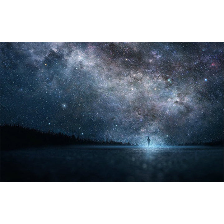 BowLift | Calming Kids Rug Multicolor 3D Starry Sky Pattern Rug Polypropylene Non-slip Machine Washable Rug