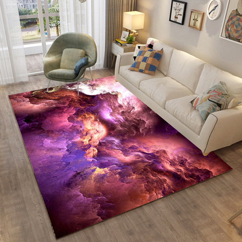 BowLift | Colorful Relaxation Area Rug Cotton Blend Cartoon Pattern Indoor Rug Machine Washable Non-Slip Rug for Décor