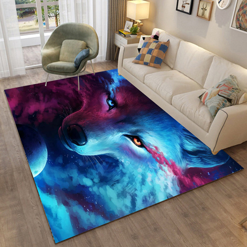 BowLift | Colorful Relaxation Area Rug Cotton Blend Cartoon Pattern Indoor Rug Machine Washable Non-Slip Rug for Décor
