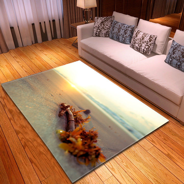 BowLift | Multicolor beach print rug made of polypropylene Trend rug with non-slip backing pet-friendly rug for living room