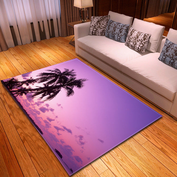 BowLift | Multicolor beach print rug made of polypropylene Trend rug with non-slip backing pet-friendly rug for living room