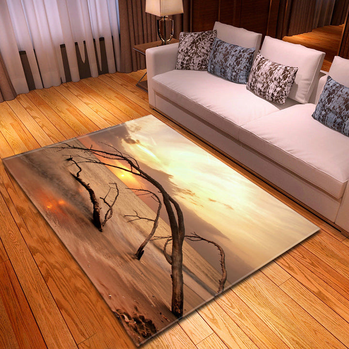 BowLift | Multicolor beach print rug made of polypropylene Trend rug with non-slip backing pet-friendly rug for living room