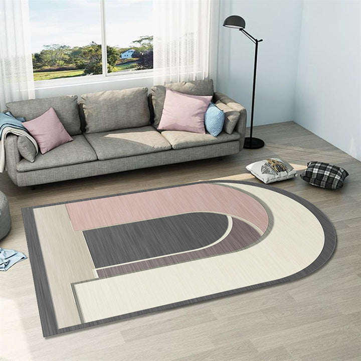 BowLift | Casual abstract print rug Multicolor Polyester rug Non-slip underside Stain-resistant rug for living room