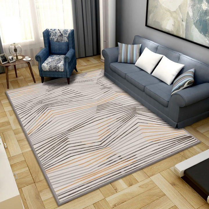 BowLift | Simple Color Block Rug Multicolored Synthetic Area Rug Non-Slip Back Washable Easy-Care Rug for the Living Room