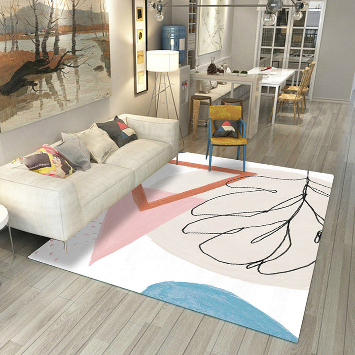 BowLift | Japanese Rug Polyester Color Broken Area Rug Non-Slip Washable Indoor Rug for Parlor