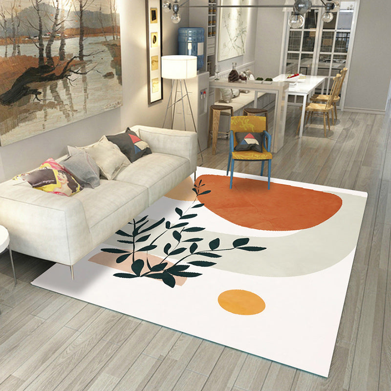 BowLift | Japanese Rug Polyester Color Broken Area Rug Non-Slip Washable Indoor Rug for Parlor