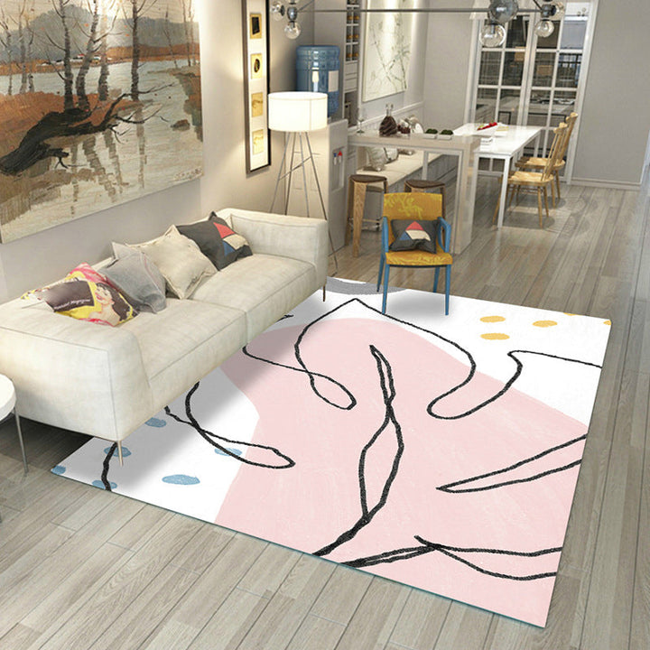 BowLift | Japanese Rug Polyester Color Broken Area Rug Non-Slip Washable Indoor Rug for Parlor