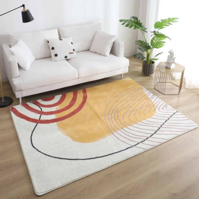 BowLift | Relaxing Color Block Rug Multicolored Acrylic Area Rug Non-Slip Back Stain Resistant Indoor Rug for Bedroom