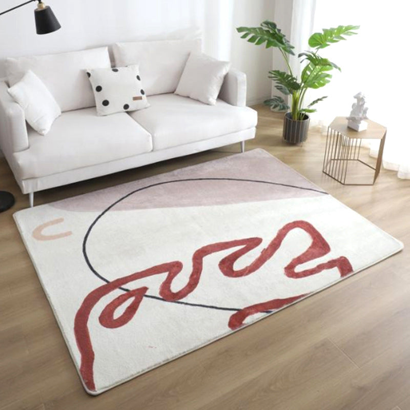 BowLift | Relaxing Color Block Rug Multicolor Acrylic Area Rug Non-Slip Back Stain Resistant Indoor Rug for Bedroom