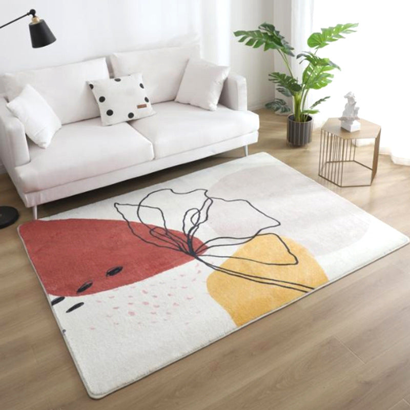 BowLift | Relaxing Color Block Rug Multicolored Acrylic Area Rug Non-Slip Back Stain Resistant Indoor Rug for Bedroom