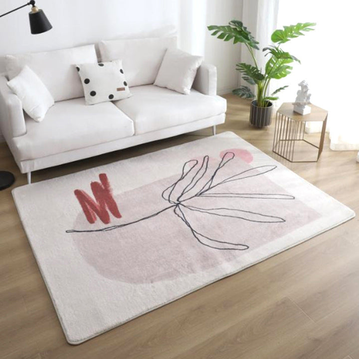 BowLift | Relaxing Color Block Rug Multicolored Acrylic Area Rug Non-Slip Back Stain Resistant Indoor Rug for Bedroom