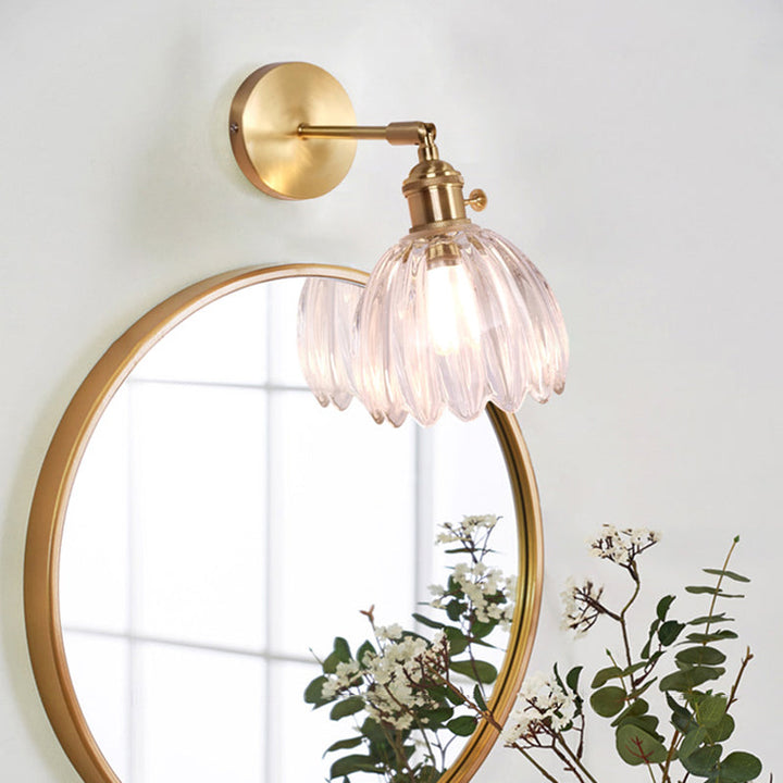 BowLift | Single Lamp Wall Light Vintage Shaded Clear Glass Wall Mounted Lamp for Bedroom