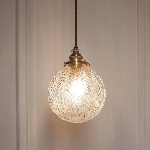GlobeLight - Industrial Pendant Light with Clear Glass Housing Bowlift