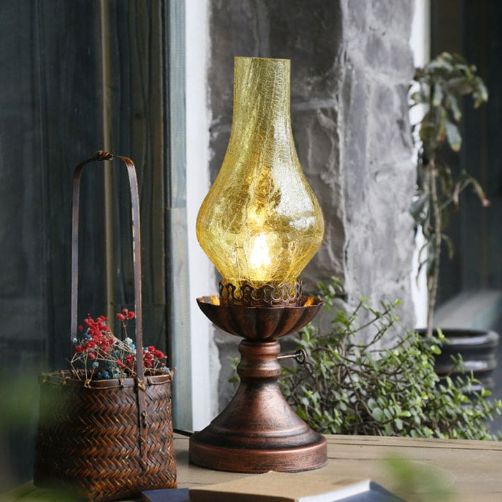GlowThijs – Retro Atmosphere Lamp made of Craykle Glass Bowlift