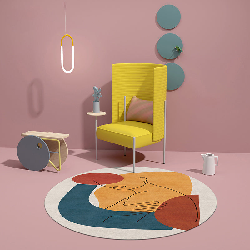 BowLift | Multicolored artistic print carpet polypropylene Southwest carpet non-slip backing easy-care carpet for the room