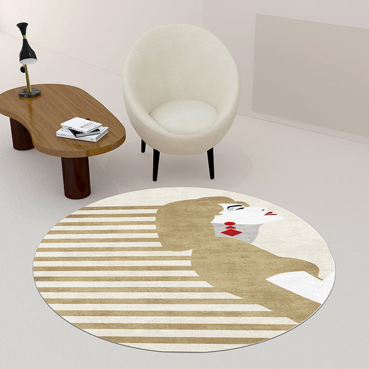 BowLift | Multicolored artistic print carpet polypropylene Southwest carpet non-slip backing easy-care carpet for the room