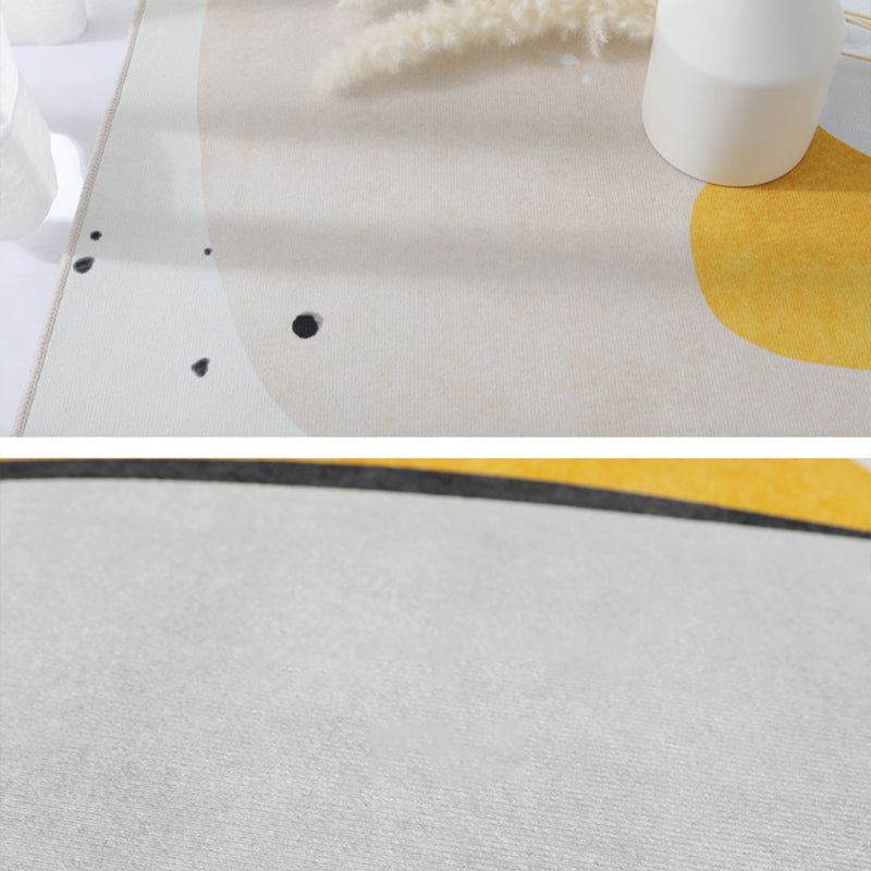 BowLift | Simple Decorative Carpet Multicolor Abstract Area Rug Synthetic Non-Slip Pet-Friendly Carpet