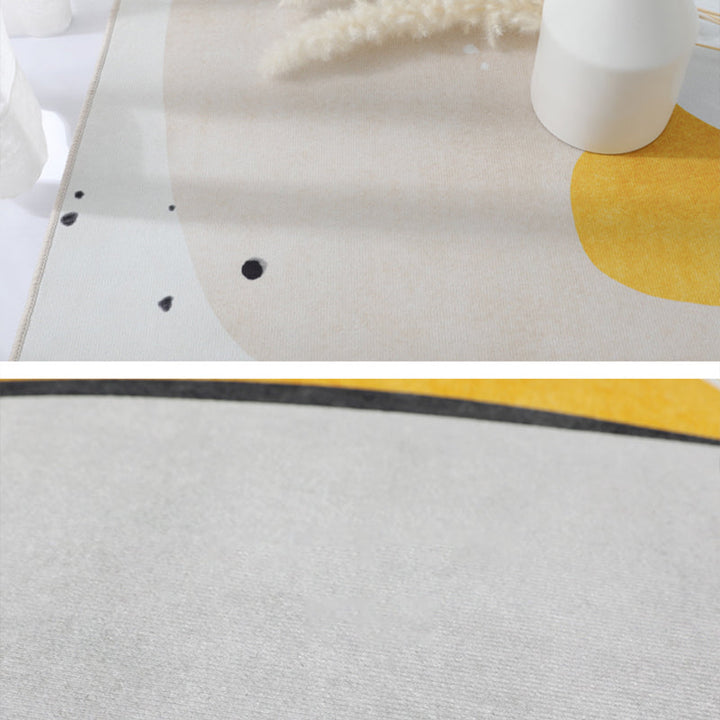 BowLift | Simple Decorative Carpet Multicolor Abstract Area Rug Synthetic Non-Slip Pet-Friendly Carpet