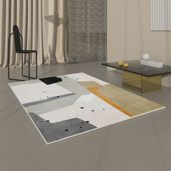 BowLift | Simple Decorative Carpet Multicolor Abstract Area Rug Synthetic Non-Slip Pet-Friendly Carpet