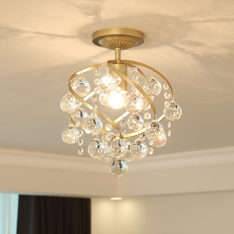 BowLift | CrystalElegance Pendant - Luxury Ceiling Light with Brass Accents