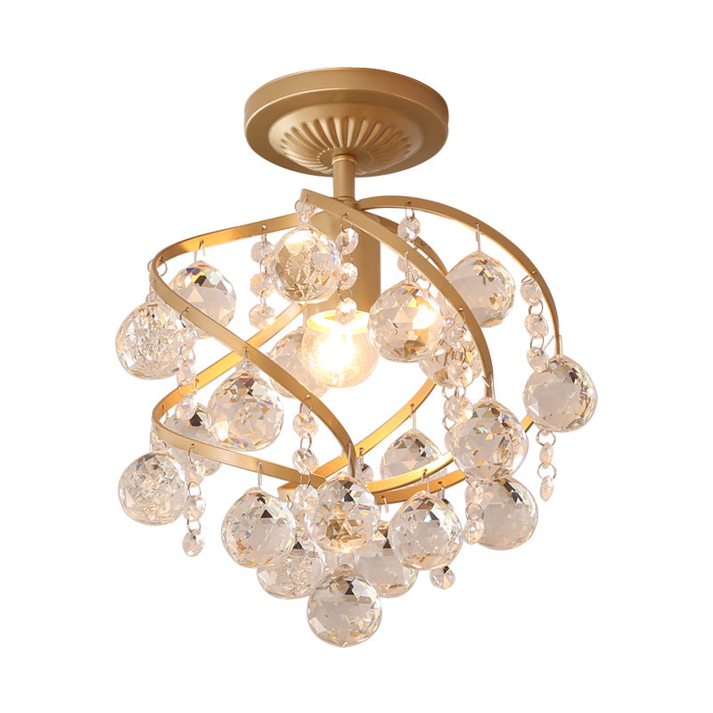 BowLift | CrystalElegance Pendant - Luxury Ceiling Light with Brass Accents