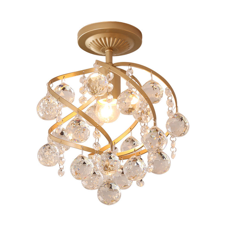 BowLift | CrystalElegance Pendant - Luxury Ceiling Light with Brass Accents