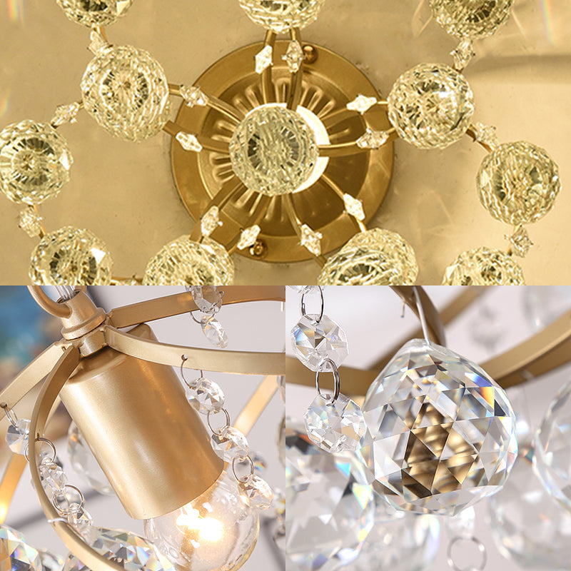 BowLift | CrystalElegance Pendant - Luxury Ceiling Light with Brass Accents