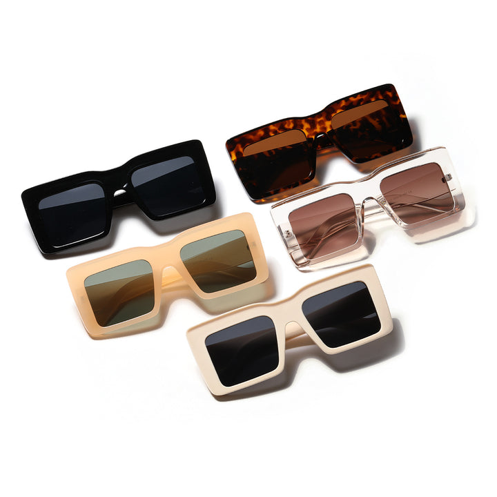 Women square sunglasses with transparent frame and UV protection Bowlift