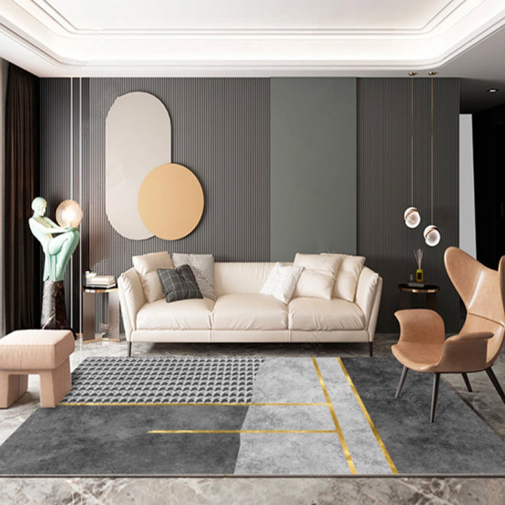 BowLift | Multi-Color Living Room Carpet Casual Geometric Print Indoor Carpet Polypropylene Pet-Friendly Washable Carpet